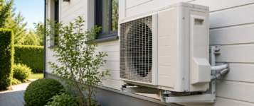 Residential heat pump installed on a home in Quebec illustrating common myths and facts about heat pumps