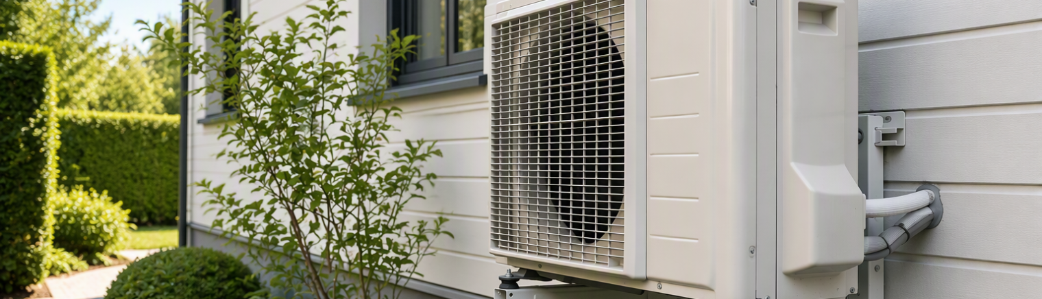 Thermopompe résidentielle installée sur une maison au Québec illustrant les mythes et réalités sur les thermopompes